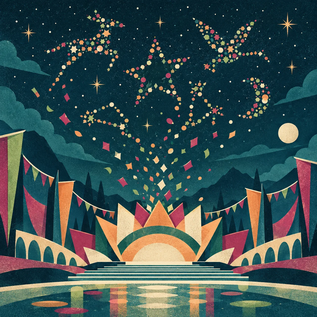 Abstract festival illustration for Wild Fruits